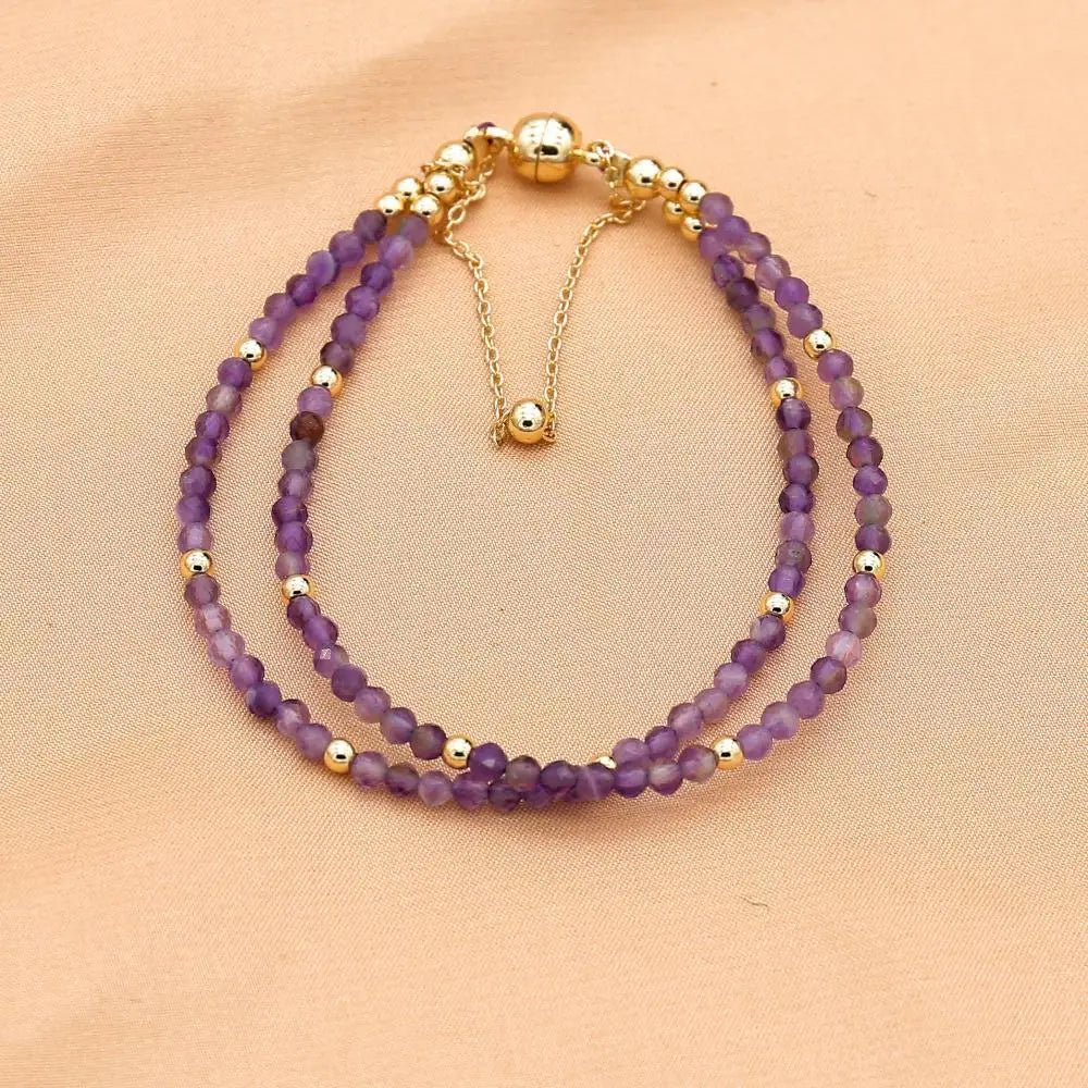 Tinkers Double Layer African Jasper Beads Bracelet Magnetic Strand - Apparel & Accessories > Jewelry > Bracelets