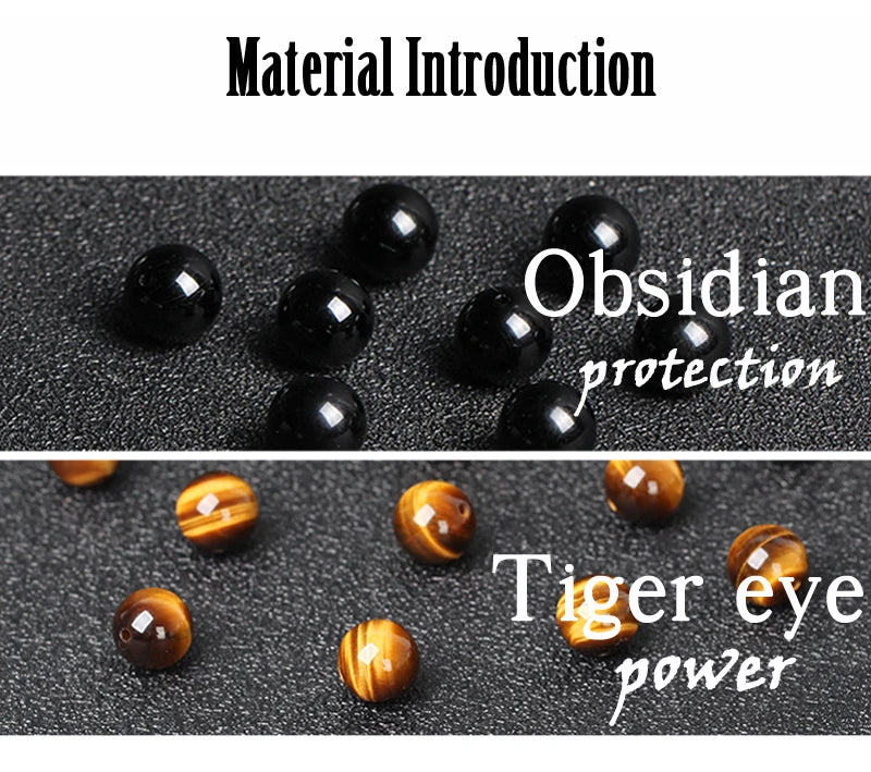 Pi Xiu Tiger Eye Beads Bracelet Feng Shui Pixiu Good Luck