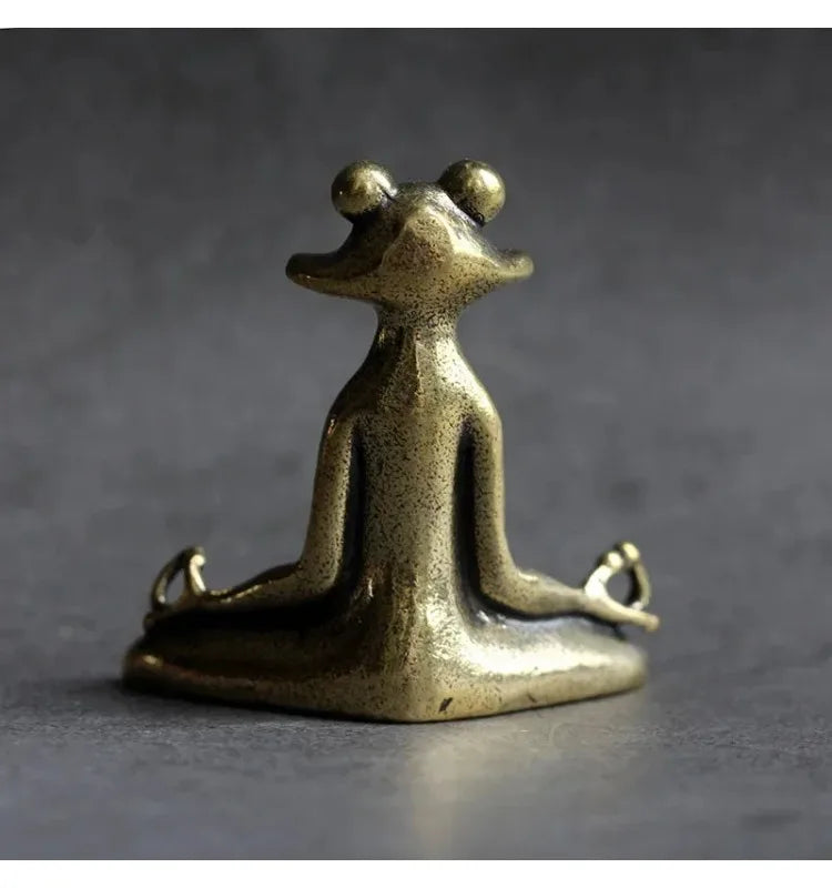 Copper Frog Incense Holder — Handcrafted Zen Figurine for Meditation & Home Decor