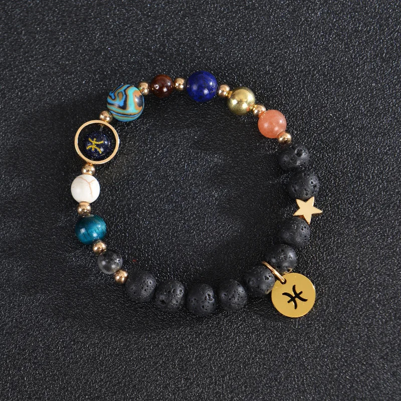 Handcrafted Natural Crystal Zodiac Bracelet For Women Balance And Protection Birthday Gift By Tinkers