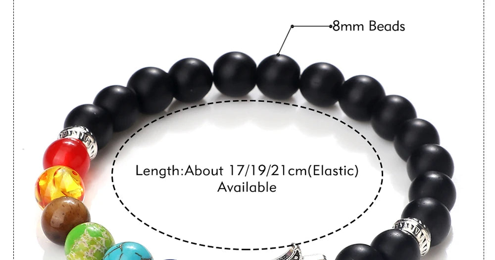 Handcrafted Natural 7 Chakra Tiger Eye Bracelet for Men by Tinkers