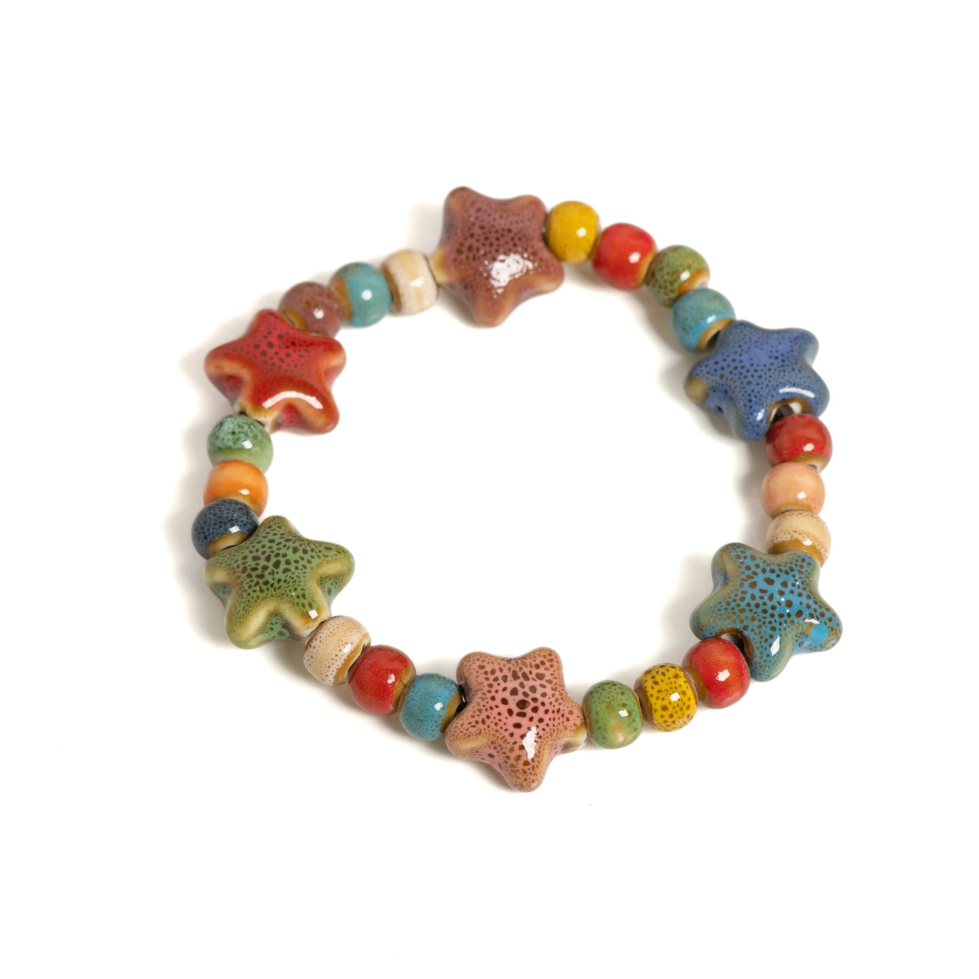 Tinkers Tinkers Ceramic Beaded Bracelet Starfish Seashell Exclusive -