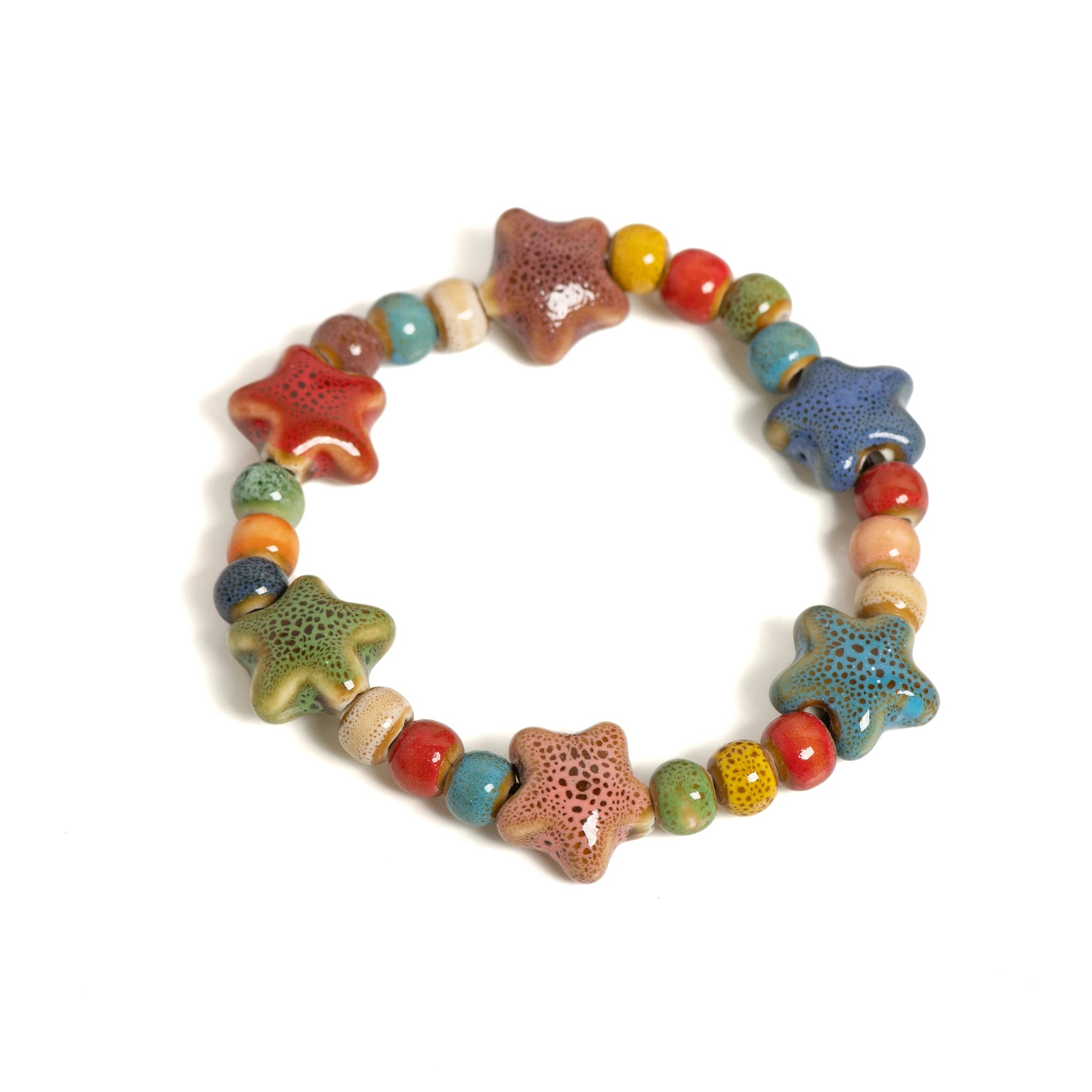 Tinkers Tinkers Ceramic Beaded Bracelet Starfish Seashell Exclusive -