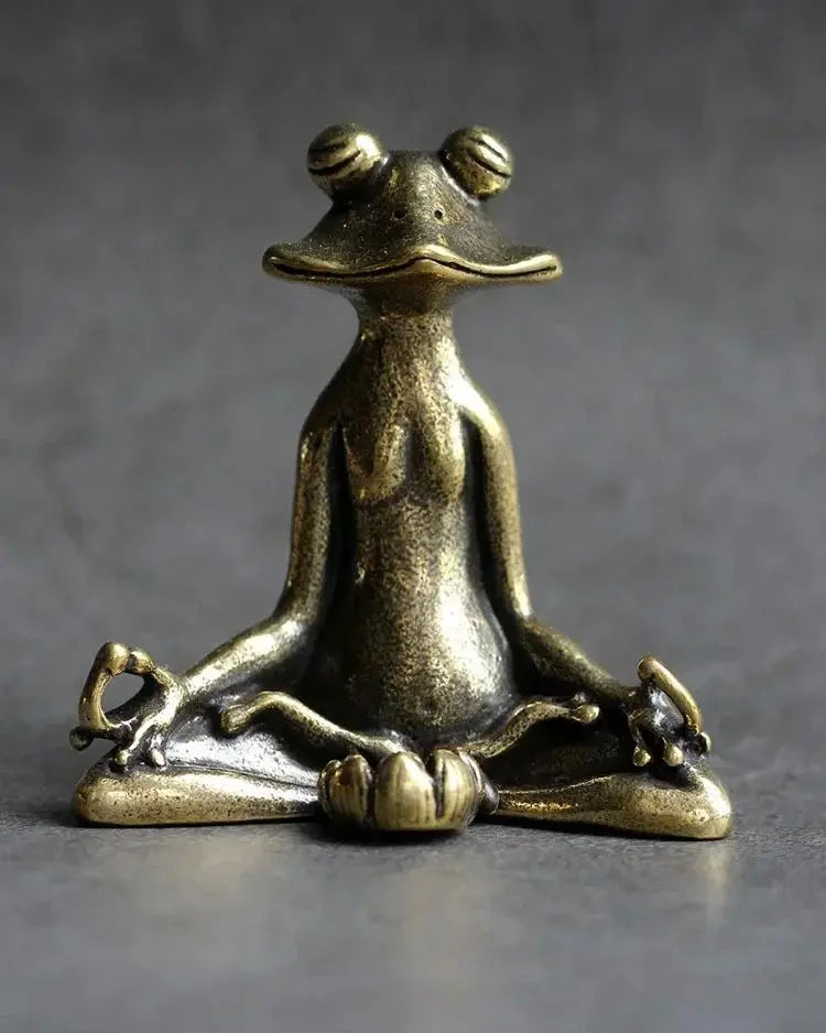 Copper Frog Incense Holder — Handcrafted Zen Figurine for Meditation & Home Decor