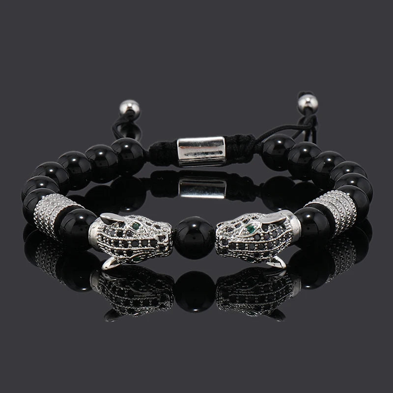 Natural Handcrafted Black Stone Bracelet for Protection by Tinkers