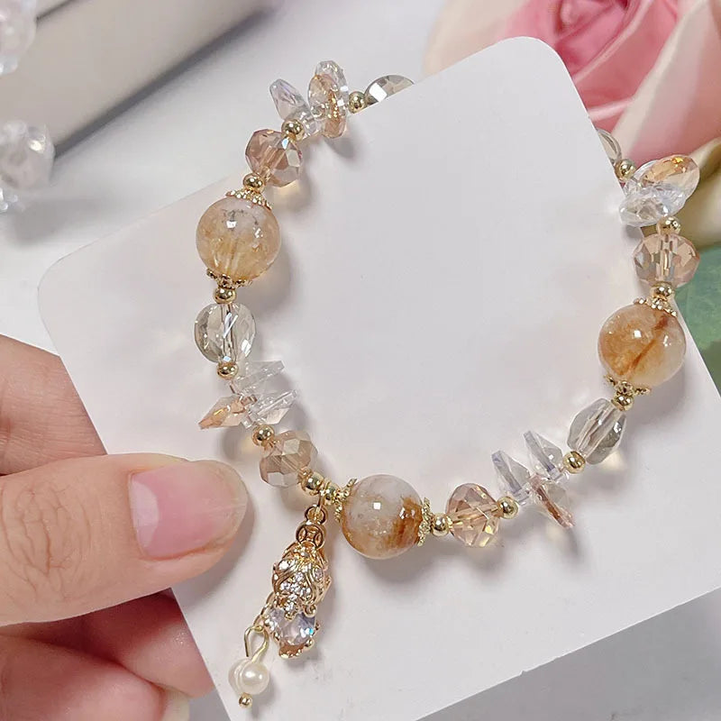 Handcrafted Citrine Crystal Bracelet for Abundance and Gifts by Tinkers