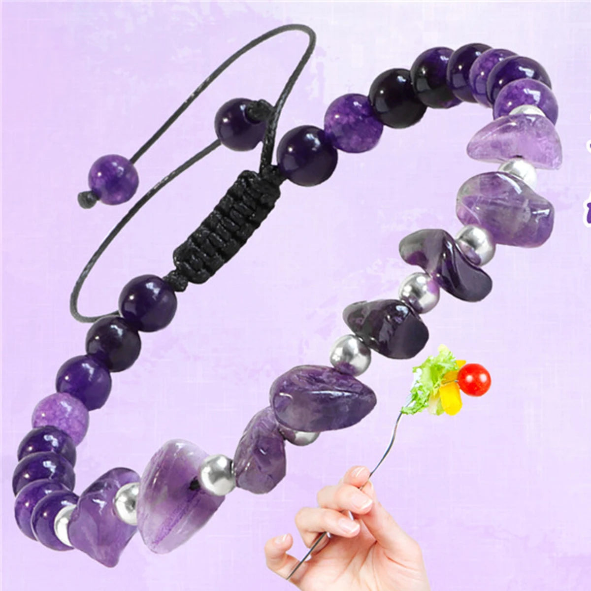 Handcrafted Amethyst Bracelet Set for Healing, Balance, and Meditation by Tinkers