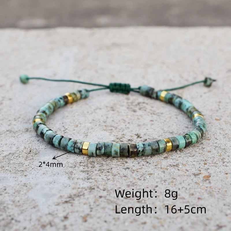 Tinkers PrettylandCN 4mm African Turquoise Braided Bracelet Elite -