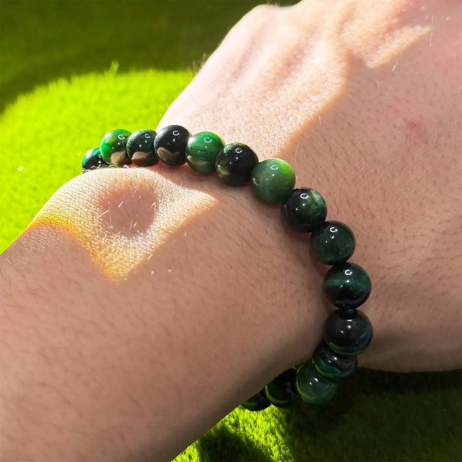 Natural Tiger Eye Bracelet By Tinkers For Men And Women Signature Handcrafted Confidence Protection Luck Gift