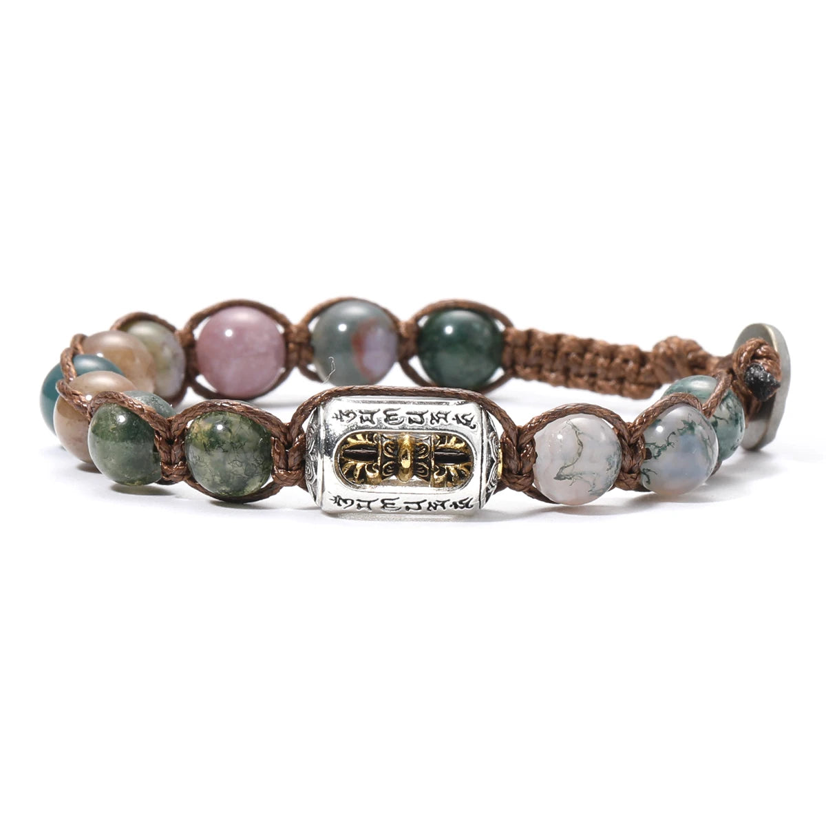 Handcrafted Chalcedony Sandalwood Healing Bracelet for Men