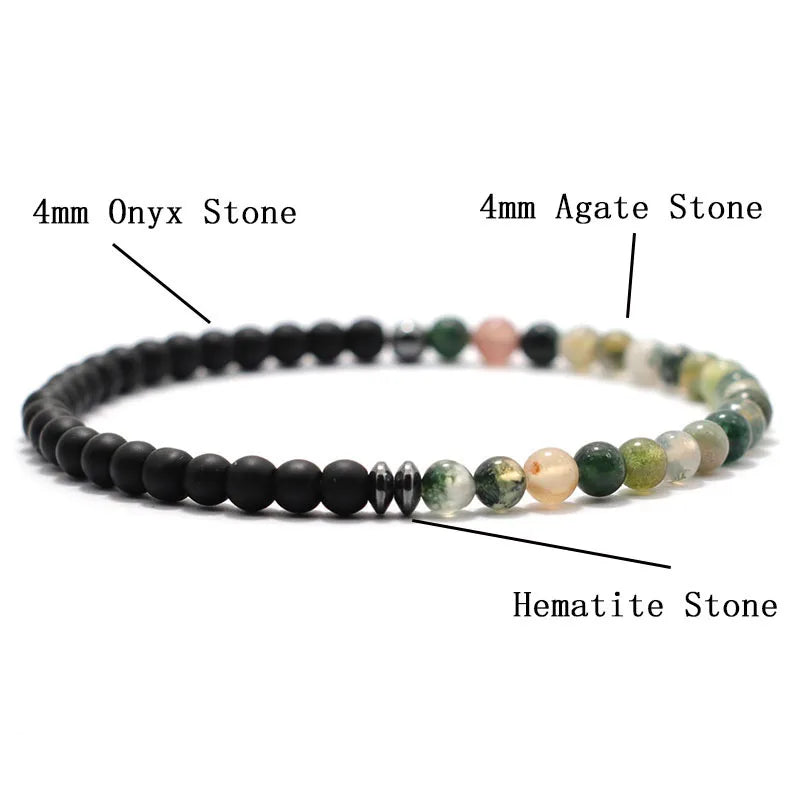 Tinkers Unisex 4mm Beads Bracelet Meditation Yoga Map Volcanic Stone - Apparel & Accessories > Jewelry > Bracelets
