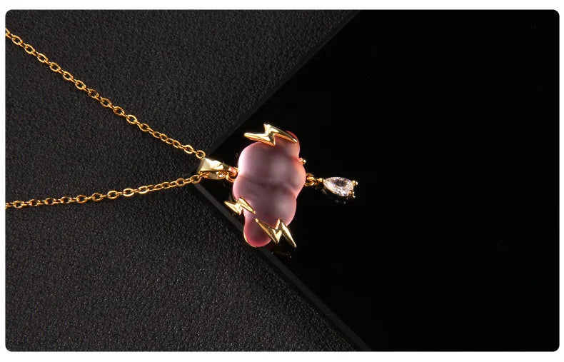 Handcrafted Natural Raindrop Gemstone Necklace for Women's Serenity by Tinkers