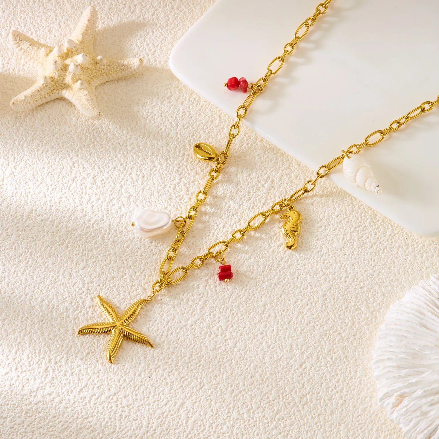 Serene Handcrafted Starfish Pendant Necklace by Tinkers for Women