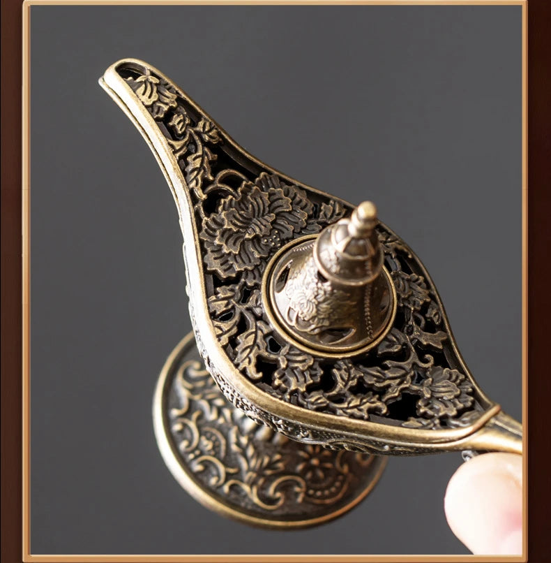 Tinkers Aladdin Genie Lamp Incense Burner Alloy Tea Ceremony Decor - Home & Garden > Decor > Home Fragrance Accessories > Incense Holders