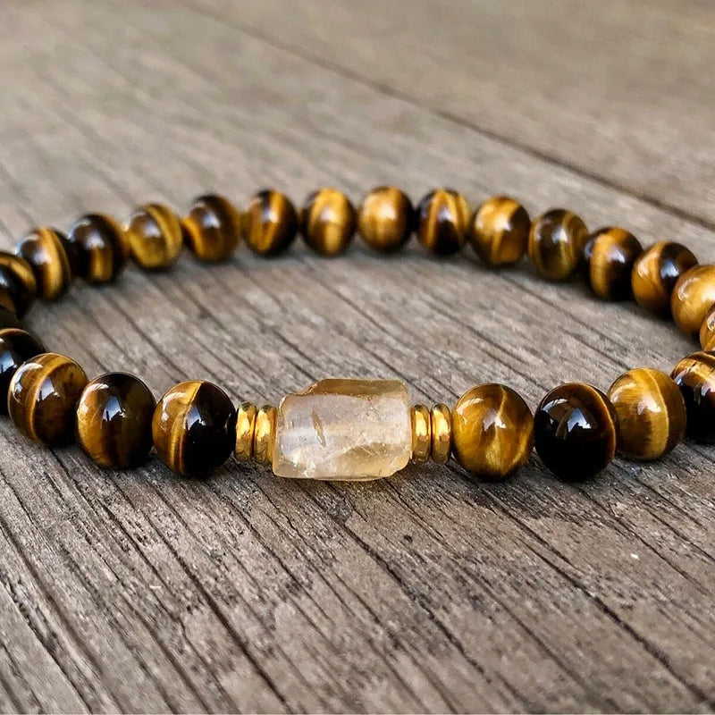 Tinkers Black Tourmaline Hematite Rose Quartz Lepidolite Bracelet - Apparel & Accessories > Jewelry > Bracelets