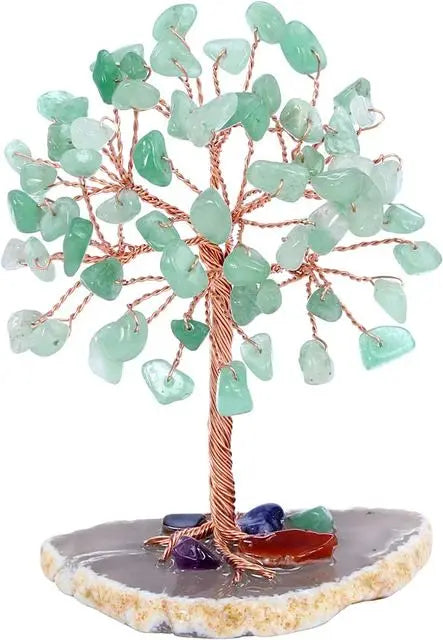 Natural Handcrafted Crystal Money Tree for Feng Shui Healing by Tinkers