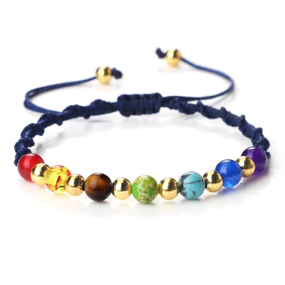 7 Chakra Gemstone Bracelet For Balance Unisex By Tinkers