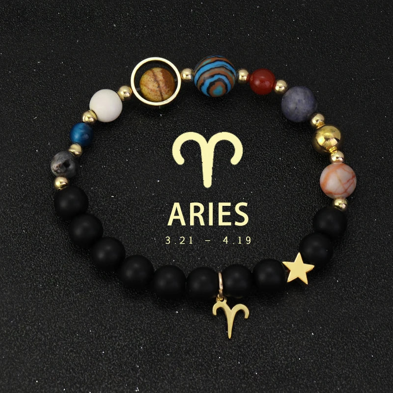 Tinkers Planet Bracelet Eight Planets Stones Zodiac Signs Gift -