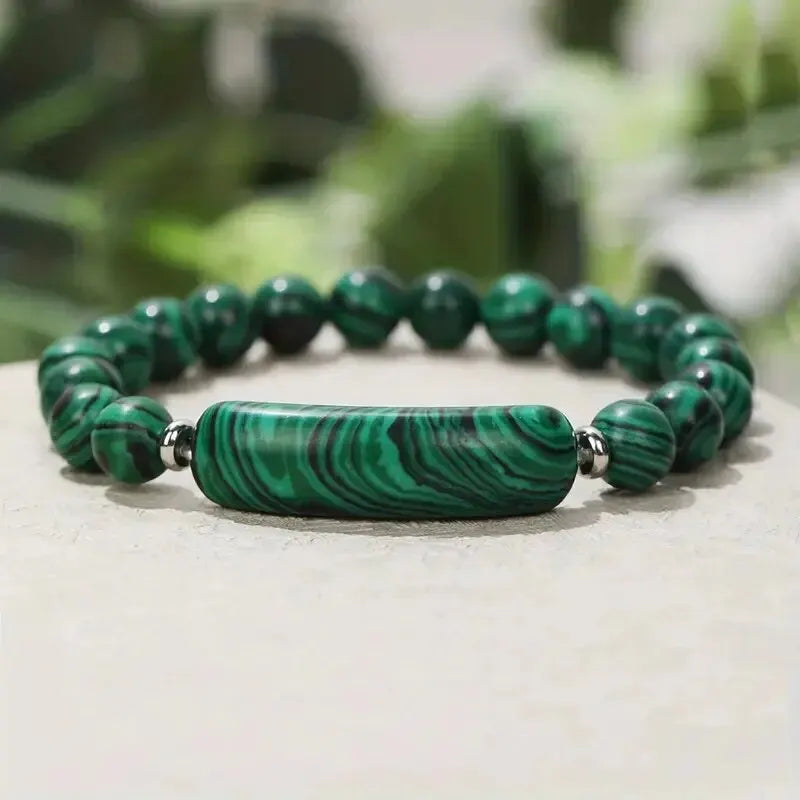 Turquoise Malachite Bracelet Unisex Balance by Tinkers