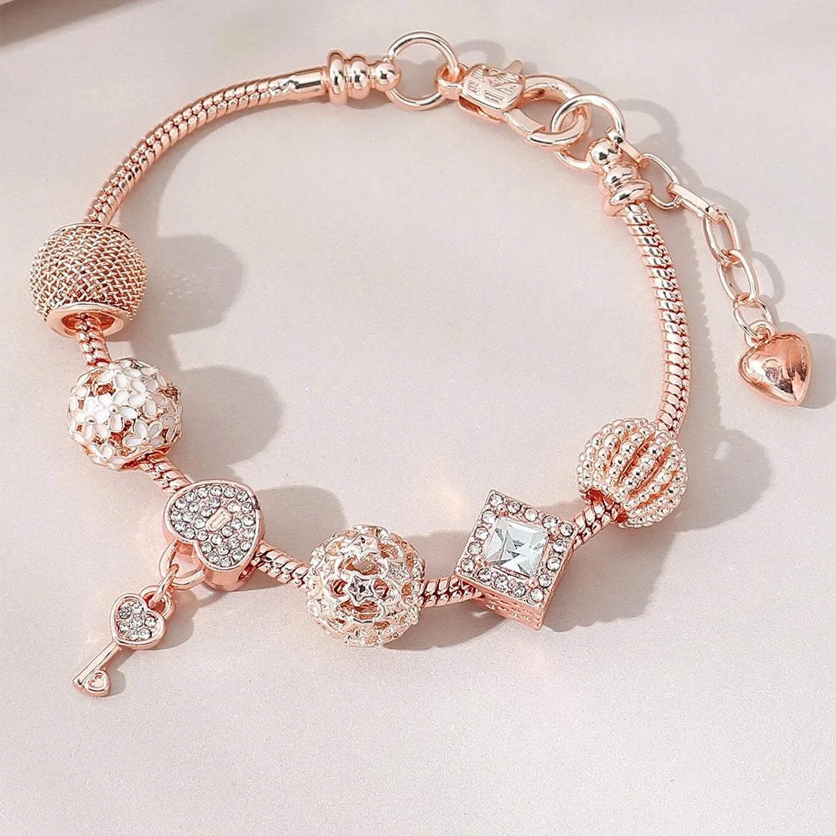 Elegant Handcrafted Rose Quartz Bracelet for Women by Tinkers