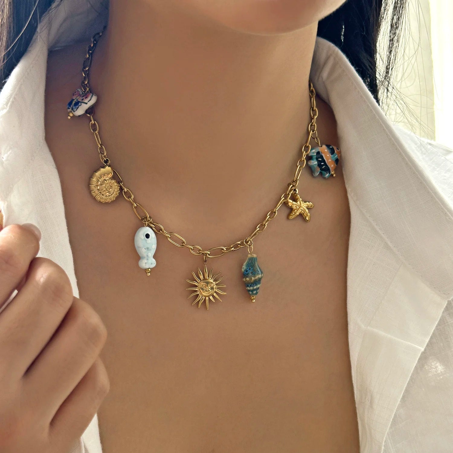 Serene Handcrafted Starfish Pendant Necklace by Tinkers for Women