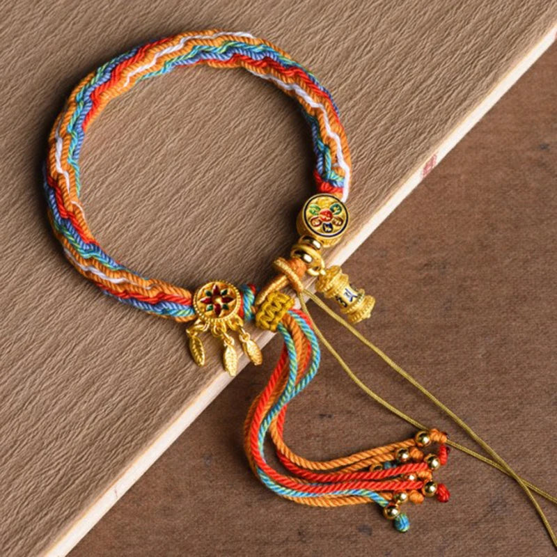 Tinkers Handwoven Tibetan Style Bracelet Green Tara Thangka Master -