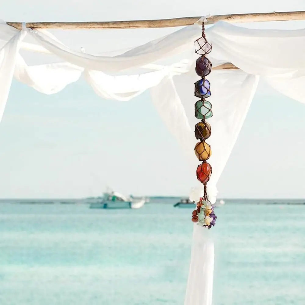 7 Chakras Crystal Hanging Ornament Car Pendant Handmade