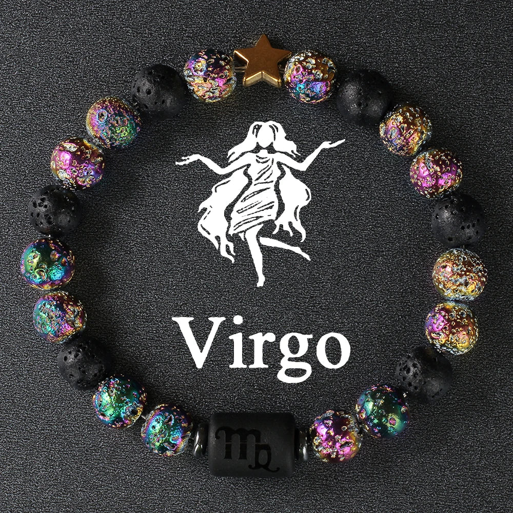 Natural Stone Zodiac Protection Bracelet For Men and Women