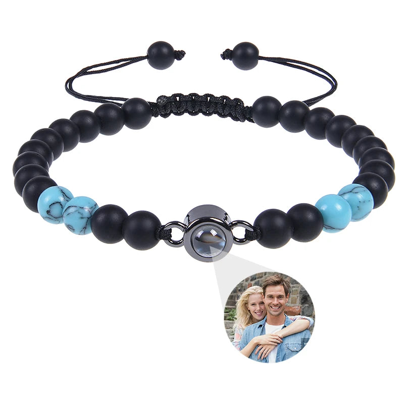 Schwarzes mattes Tigerauge-Fotoarmband von Tinkers Energy