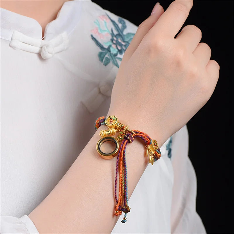 Tinkers Handwoven Tibetan Style Bracelet Green Tara Thangka Master -