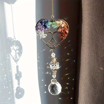 Rainbow Crystal Tree Of Life Suncatcher