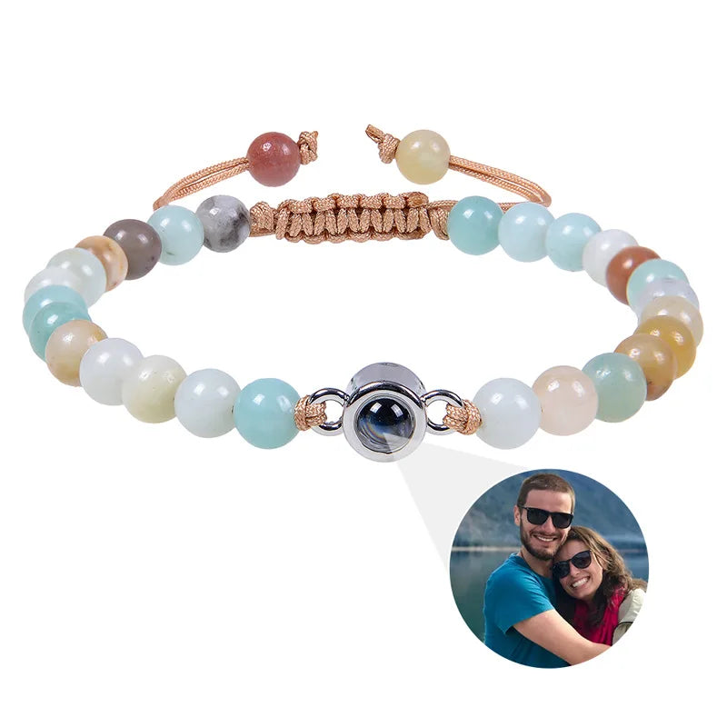 Handcrafted Natural Stone Projection Bracelet for Couples by Tinkers