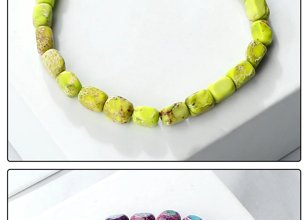 Tinkers Tinkers Vintage Emperor Rare Natural Stone Beaded Bracelet -