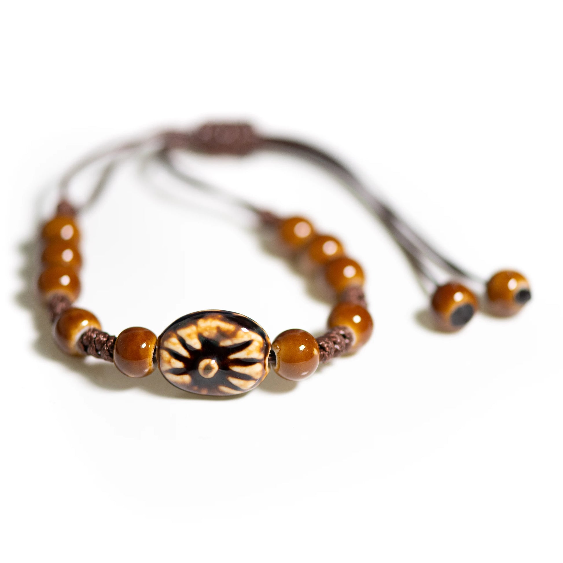 Tinkers Adjustable Vintage Style Ceramic Sun Charm Elite Bracelet -