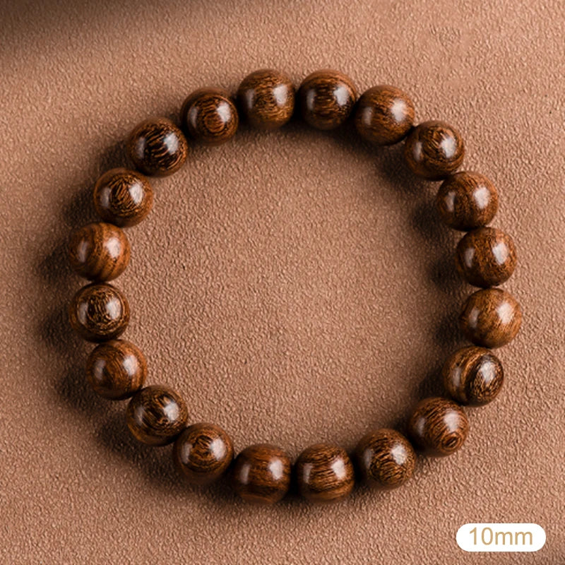 Classic 20mm Handmade Wood Carved Beaded Bracelet Pendant