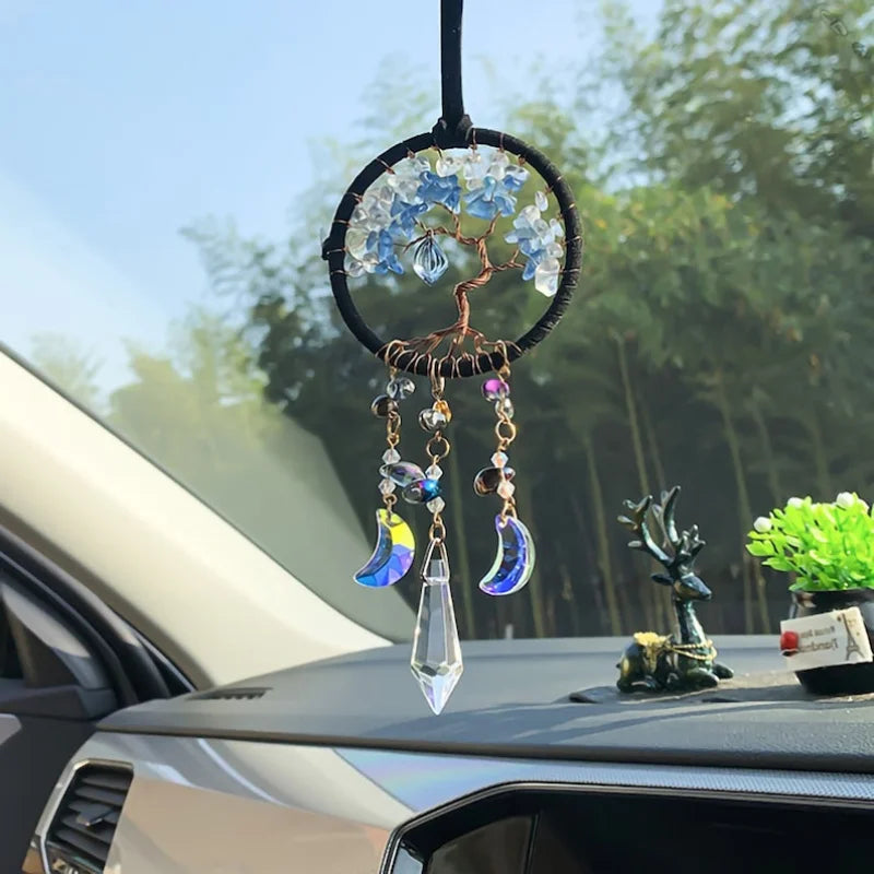 Tree of Life Crystal Car Dreamcatcher by Tinkers Energy