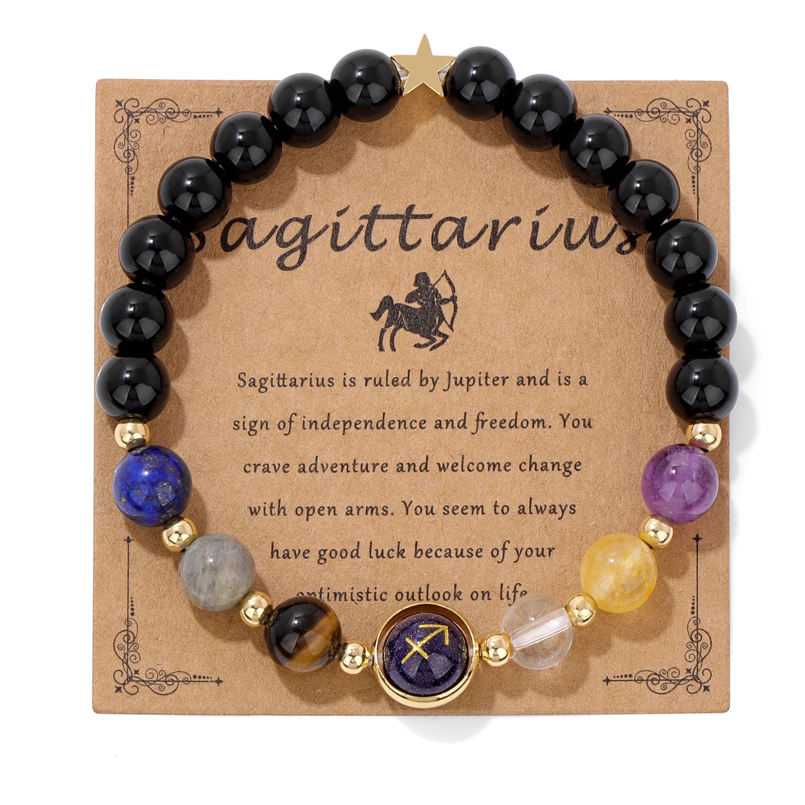 Obsidian Tiger Eye Zodiac Bracelet Balance By Tinkers