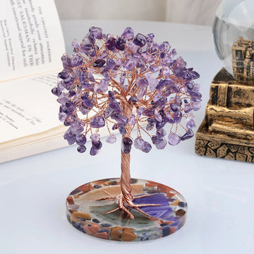 Natural Handcrafted Crystal Money Tree for Feng Shui Healing by Tinkers