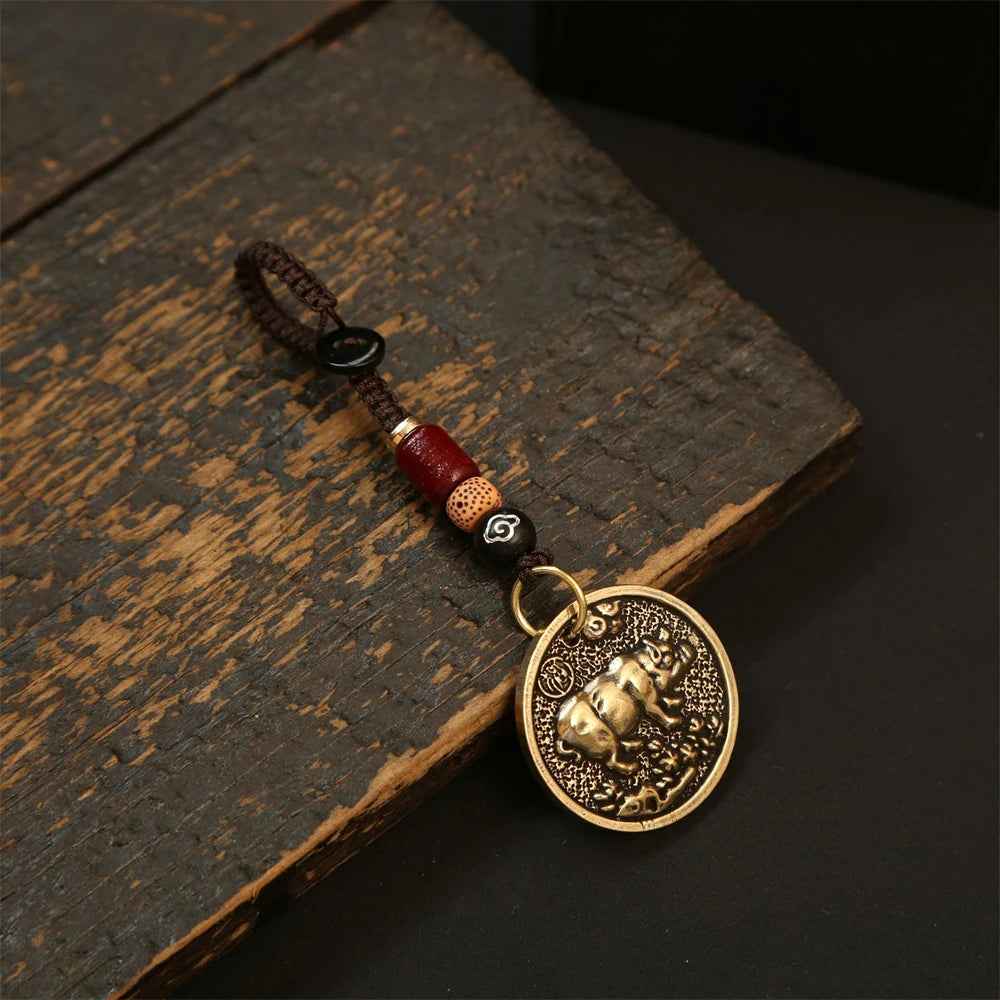 Tinkers Chinese Zodiac Keychain 12 Signs Dragon Charm for Men - Apparel & Accessories > Handbag & Wallet Accessories > Keychains