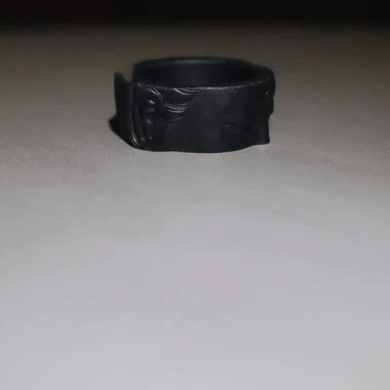 Speak No Evil Buddha Half Face Ring Spiritual Gothic