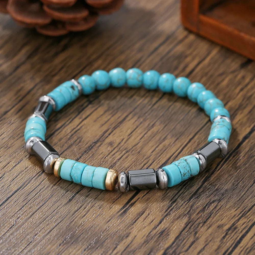 Tinkers Tinkers Retro Blue Stone Bead Bracelet Men Bohemian Ltd -