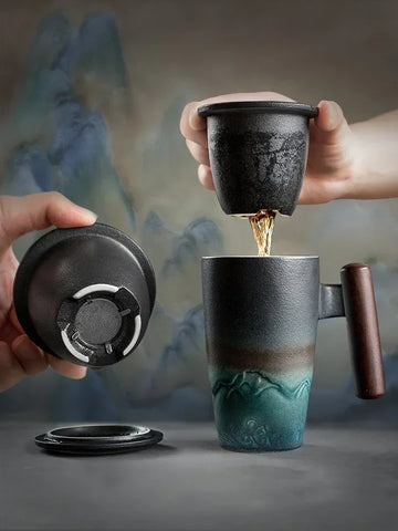 Handcrafted Elegant Ceramic Mug by Tinkers for Professionals