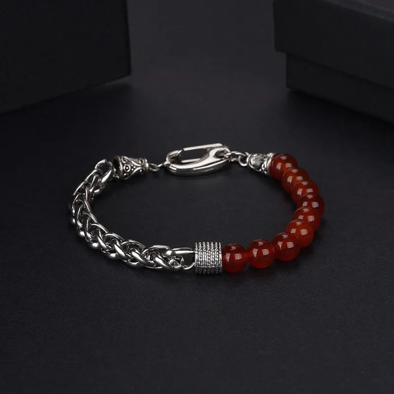 Tinkers Tinkers Stainless Steel Chain Bracelet Tiger Eye Elite - Uncategorized