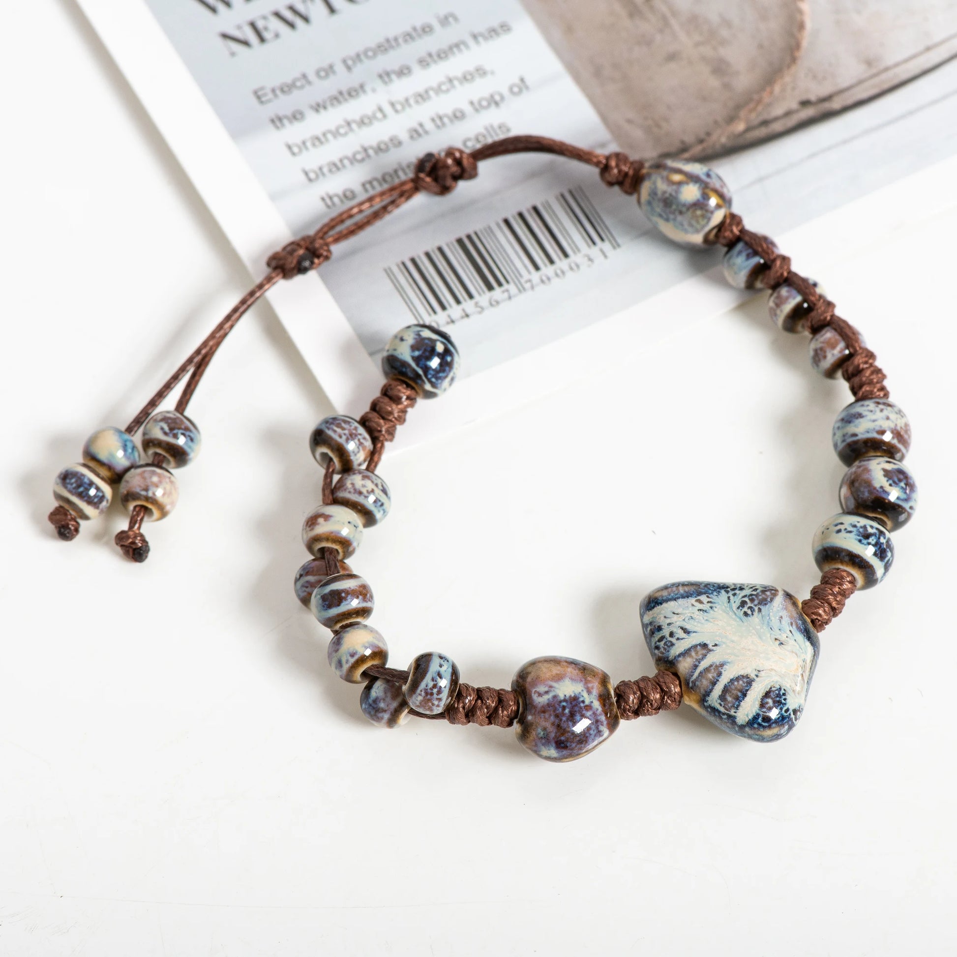 Tinkers Tinkers Ceramic Bracelet Blue Butterfly Shell Boutique -
