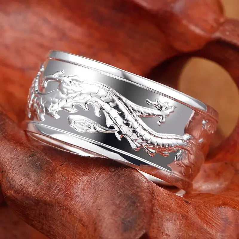 Flying Dragon Sterling Silver Ring By Tinkers Energy