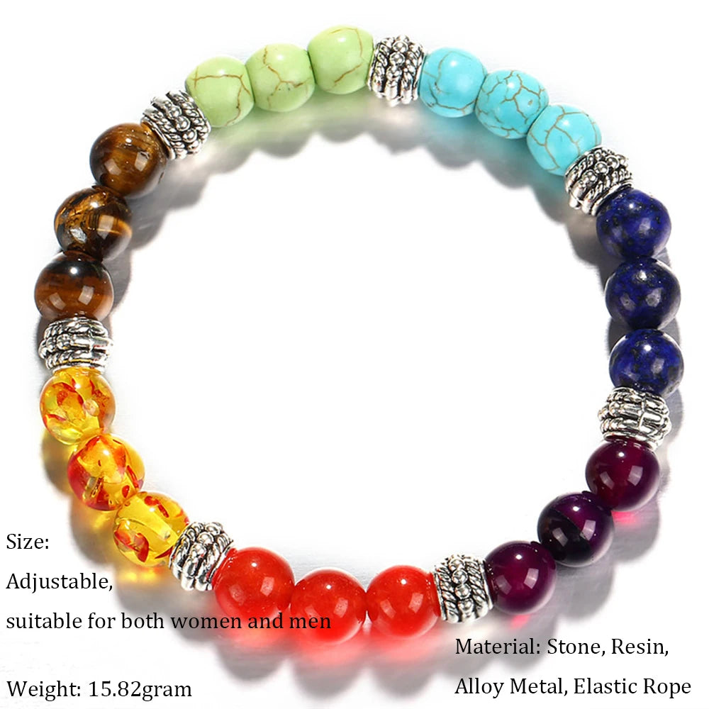 Handcrafted 7 Chakra Bracelet Healing for Men By Tinkers
