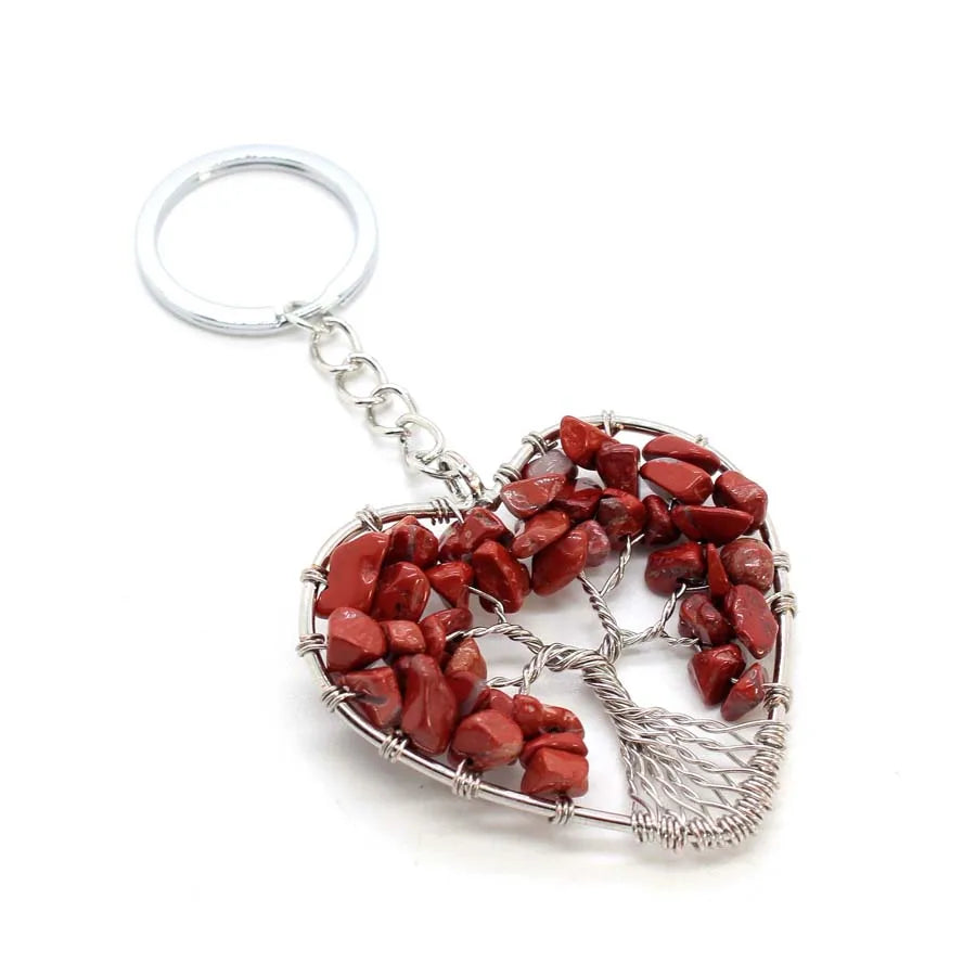 Crystal Chip Stone Keychain Handcrafted For Women Balance And Healing By Tinkers