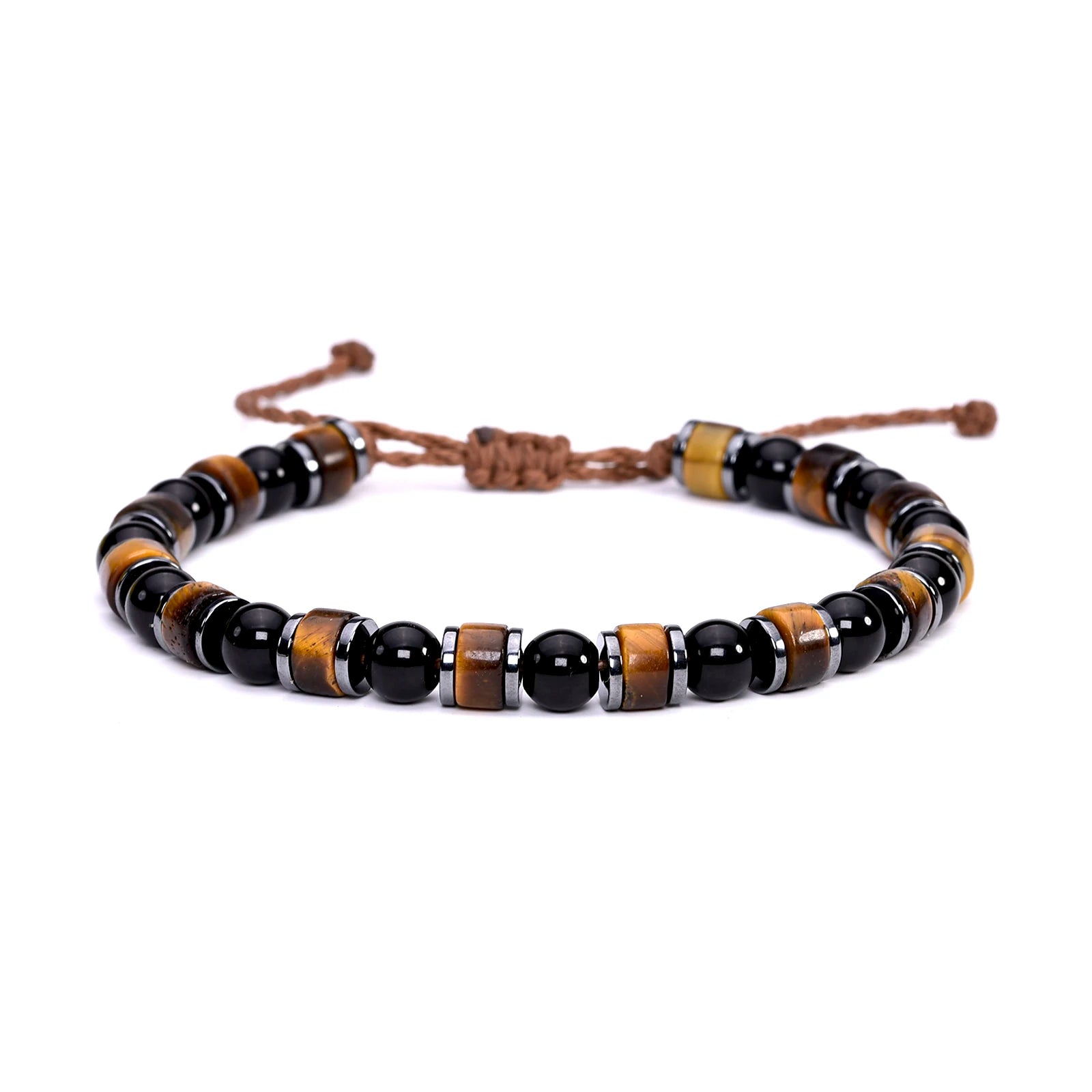 Handcrafted Tiger Eye Obsidian Hematite Bracelet for Women's Protection and Luck by Tinkers