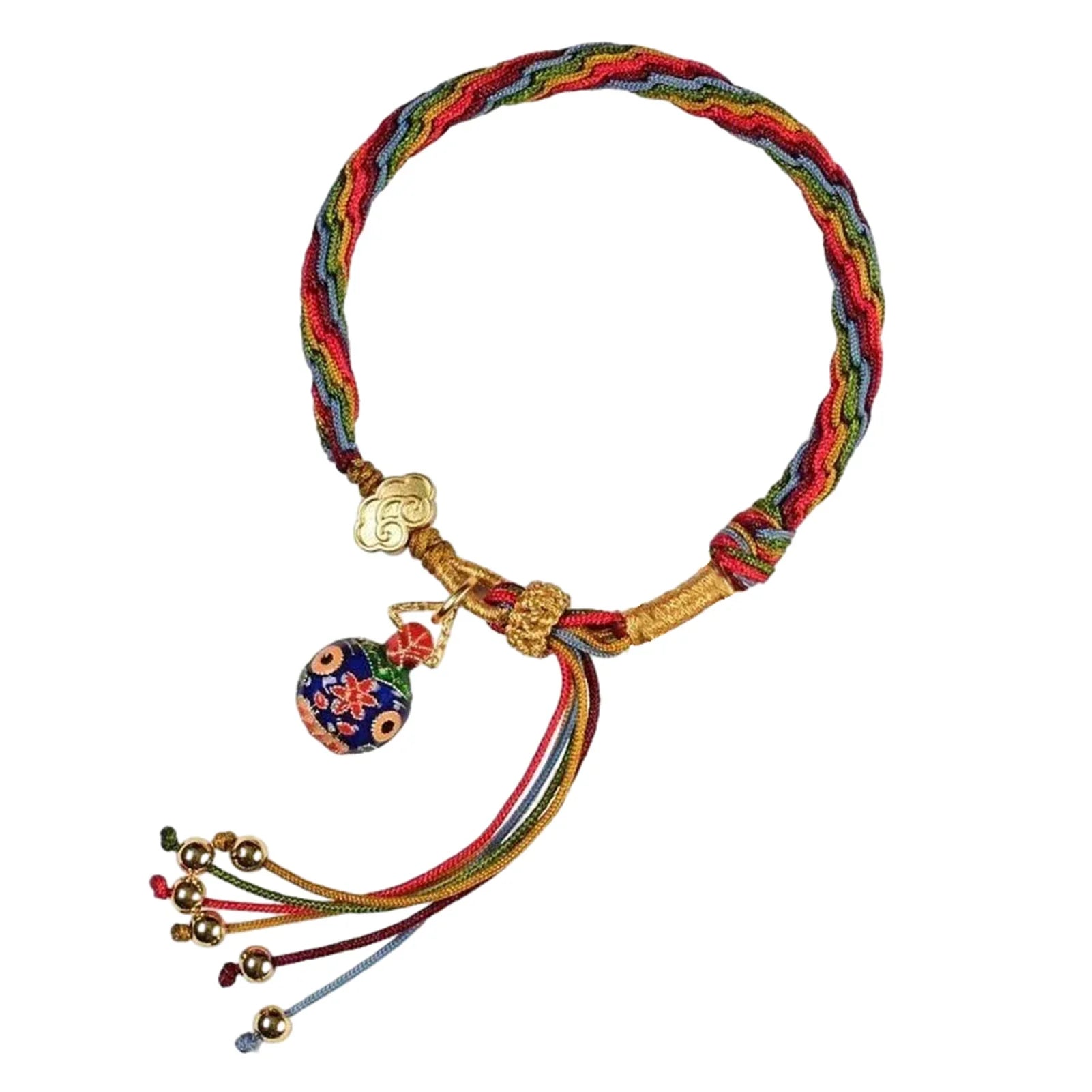 Colorful Knitting Bracelet Pendant Wristlace Gift Birthday