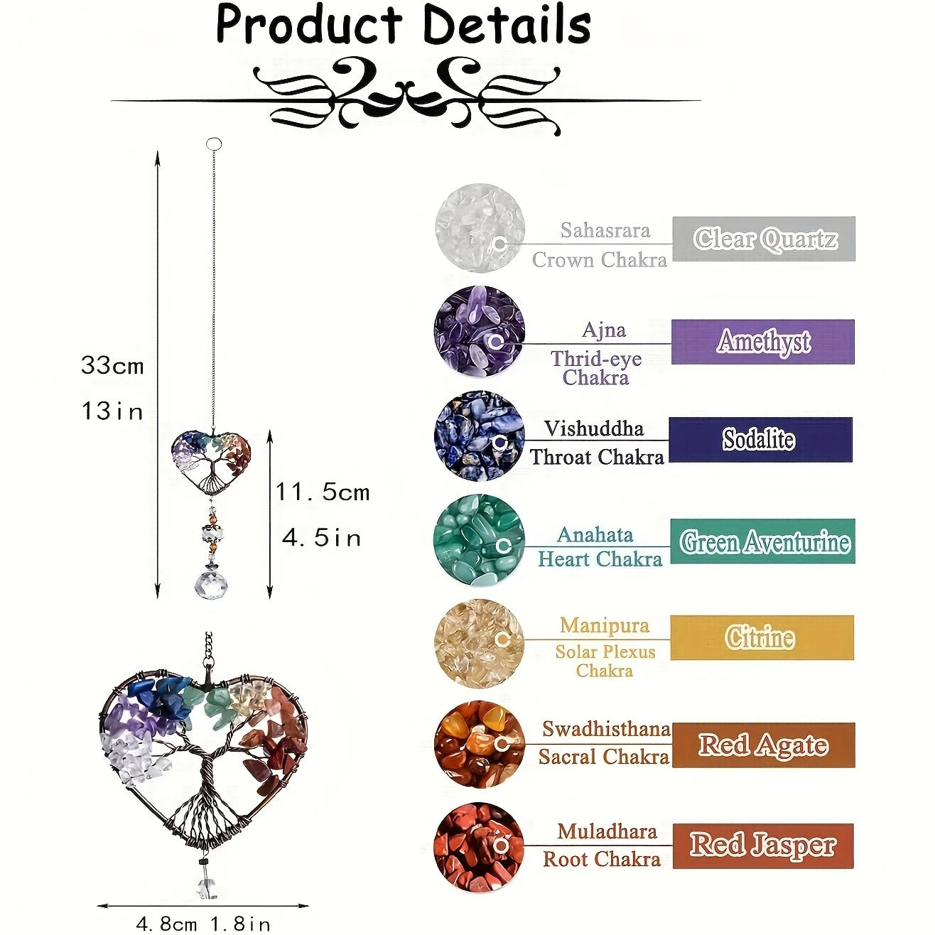 Rainbow Crystal Tree Of Life Suncatcher By Tinkers Energy